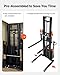 VEVOR Full Electric Pallet Stacker, 3300 lbs Capacity, 130'' Lifting Height, Pallet Lift Stacker Forklift with Straddle Legs & Forks, 8.66-31.1 Inches Adjustable Fork Width, Orange & Black