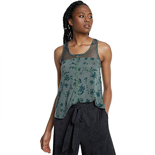 Desigual Débardeur Lyocell Mesh Olympia - Vert - M
