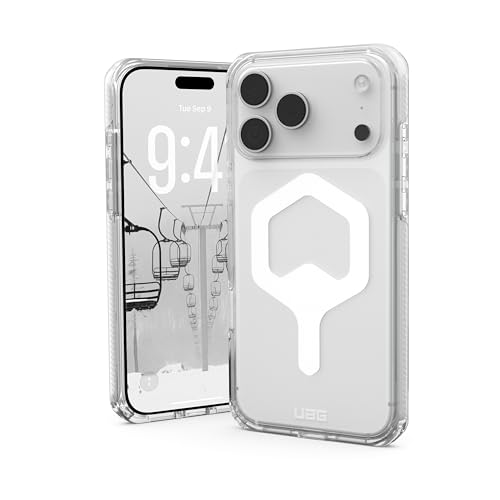 Image of Urban Armor Gear UAG Plyo Magnetic Compatible with Exclusive Cap, Rugged Slim Anti-Yellowing Transparent Clear Shockproof Military Grade Protective Case Designed for iPhone 17 Pro Max - Ice /White