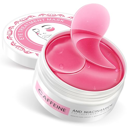 NAZANO Under Eye Patches - 60 Pack for Puffy Eyes, Dark Circles, Bags & Wrinkles with Hydrolyzed Collagen & Hyaluronic Acid - Eye Care Pads for Daily Skincare (Pink)