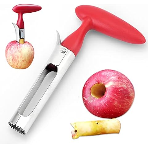 Bibetter Good Grips Apple Corer, Cherry Red Grip with Serrated Blade, Perfect Tool for Pear & Other Fruits Core Remover Cover
