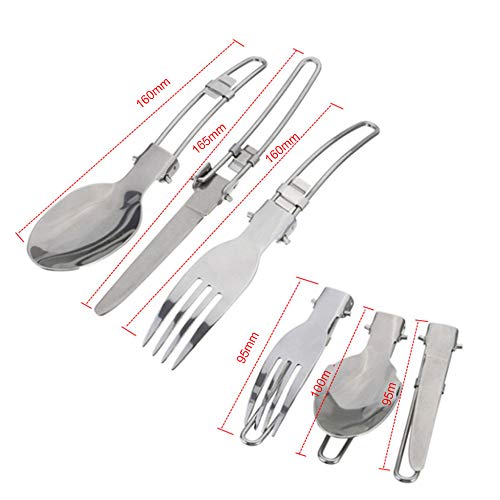 DECDEAL Ultraleve Camping Panelas Utensílios de mesa conjunto de talheres ao ar livre Caminhadas Piq