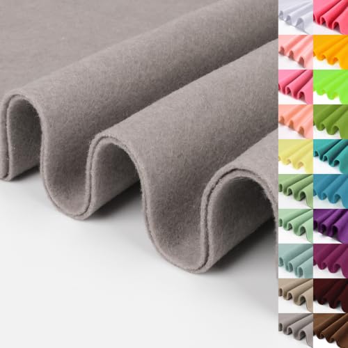 Image of Light Gray Large Felt Fabric 36 inch X 36 inch 1 Square Yard, 1.4 mm for Crafts | 1.4 mm Soft Felt Fabric Sheet for Crafts, Gray Color Series Soft Nonwoven Fabric, Fit for Decoration, Sewing, DIY Crafts