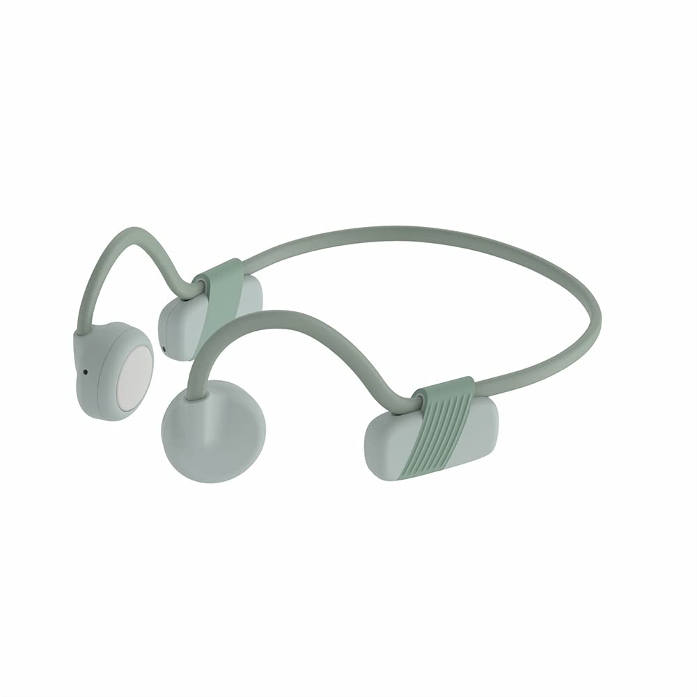 Cuffie Sport Senza Fili, Conduzione Ossea Auricolari Bluetooth con Microfono, qualità Audio Stereo Impermeabile E Sudata, per Correre, Ciclismo, Fitness, Escursionismo,Verde