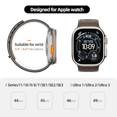 Image of X-it Magnetic Watch Band for Apple Watch Ultra 49mm, 46mm /45mm /44mm, Silicone Sport Strap with Strong Magnet for Men and Women, Compatible with Apple Watch Series 11 /10 /9 /8 /7 /6 /5 /4 /3 /2 /1 and SE