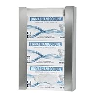 INOGS Wandhalterung für Handschuhe (für 3 Boxen) - Edelstahl Handschuhhalter - Handschuh Halterung für Einweghandschuhe - Handschuhspender für Einmalhandschuhe mit Montagezubehör