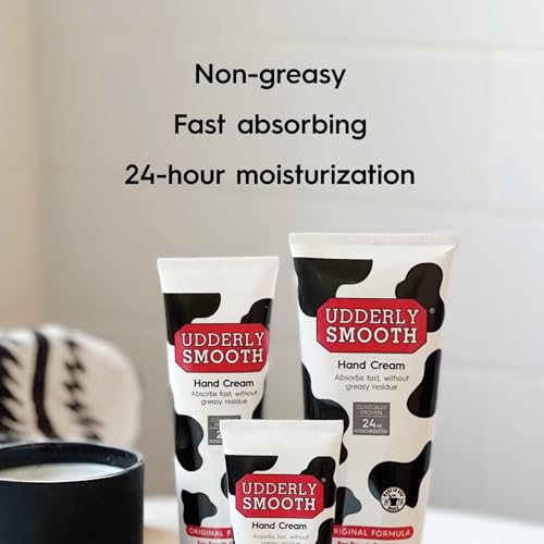 Udderly Smooth Hand (2 Oz) & Body Cream (12 Oz) Bundle, Daily Moisturizer to Restore Dry or Irritated Skin, Dermatologist Tested, 3 Items Total