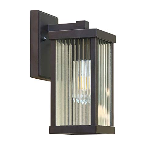 Lanterne murale extérieure carrée avec cadre en métal aluminium et diffuseur verre E27
