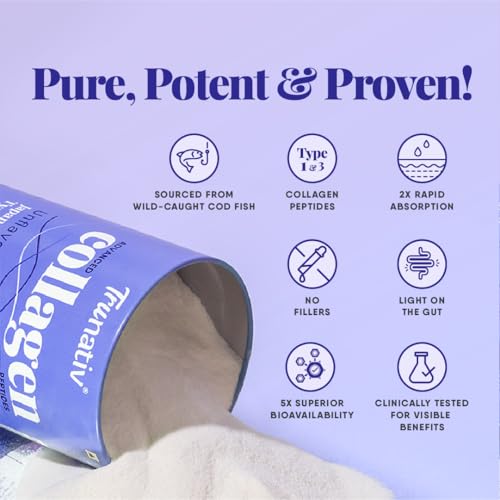 Image of Trunativ Collagen Supplements | Advanced Japanese Marine Collagen Powder for Women & Men | Type 1 and 3 Hydrolyzed Peptides | Supplement with Hyaluronic Acid | Supports Skin Glow, Hair Growth, and Nail Strength | Unflavoured (200g)