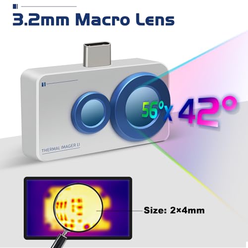 Image of BTMETER Thermal Camera Imaging Android - Dual Lens Mini IR Thermal Imager with 512x384 Super Resolution(256x192 Native IR) 25Hz Frame Rate, 5℉~1112℉ Temp Range, Accuracy ±2%, Support Photo /Video