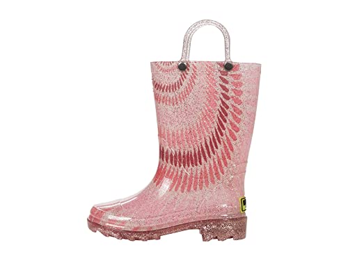 Western Chief Girl's Tie-Dye Lighted PVC Boot (Toddler/Little Kid) Rose Gold 5 Toddler M4