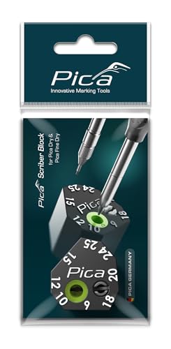 Pica 55805 Scriber Block I Anzeichenhilfe für Dry 3030 Tieflochmarker und Fine-Dry I für paralleles Anzeichnen mit festen Abständen (9-25 mm) I ideal für den professionellen Handwerker