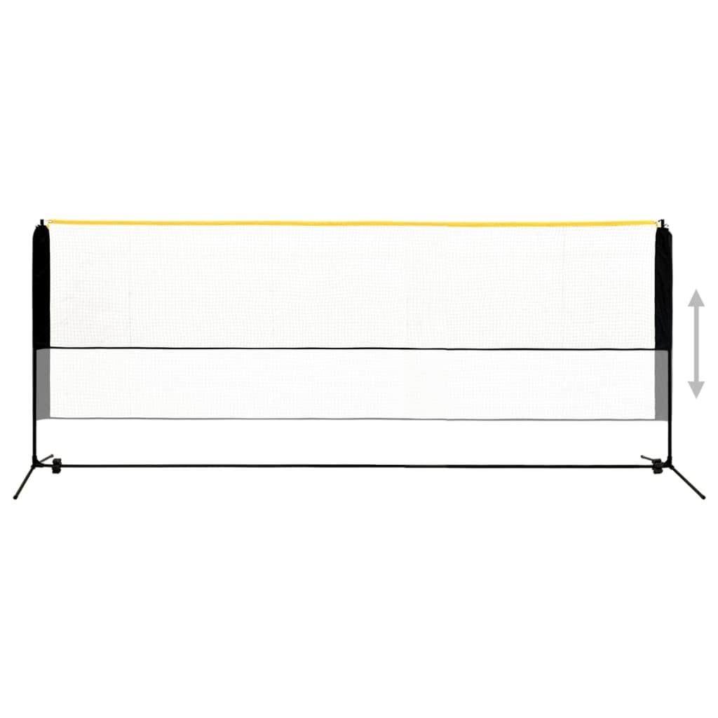 Rete da badminton regolabile, 500 x 103 x 94 cm, in metallo, con telaio in acciaio, portatile e pieghevole, per giardino, spiaggia, campeggio, adatta per tennis, pallavolo, sport all'aria