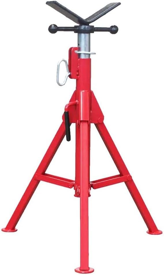 Adjustable Pipe Support Stand, 200 Lbs Capacity, Folding Tripod Base, Height Adjustable 71.9 to 122.9 Cm for Plumbing, Construction, Renovation