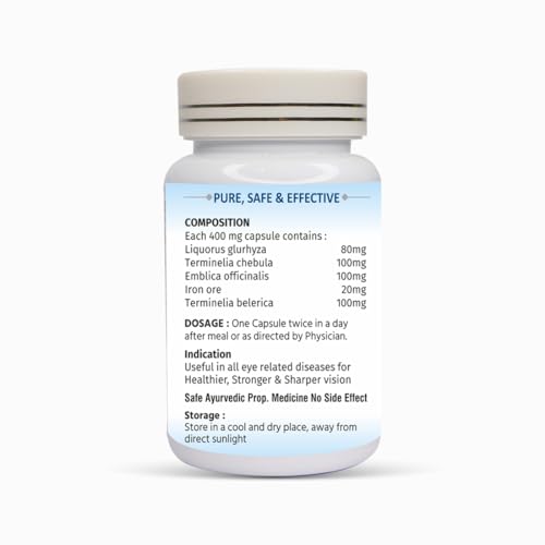 Image of Jagat Pharma ISOAMRIT Eye Care Capsules, 60 Count - Natural Relief for Dry Eyes, Moisturizes Eyes, Gentle formula, Post-surgical Care, Headache, Unisex, Capsules