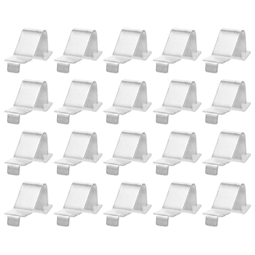 GALPADA Clips para Estantes de Metal 20 Piezas Soporte de Estante para Gabinetes y Archivadores Resistente Hierro 8 Mm Grosor Uso en Muebles Oficina y Hogar