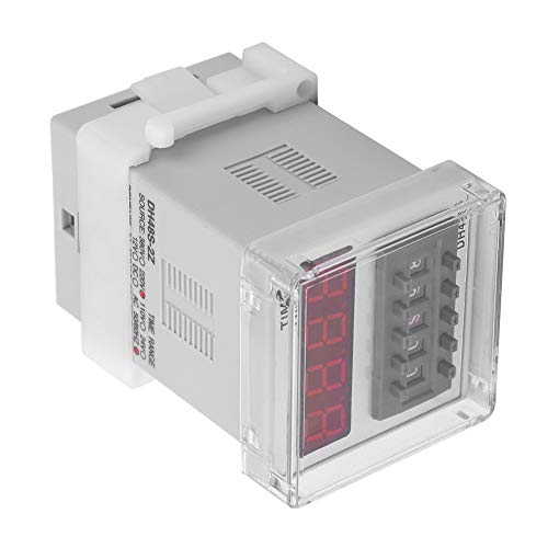 Haofy Relé Temporizador LED Digital para Control de Retardo de Sincronización Relé de Tiempo Temporizador de Alto Brillo de 8 Pines 220 V para Sistemas de Automatización Industrial y Equipos Mecánicos