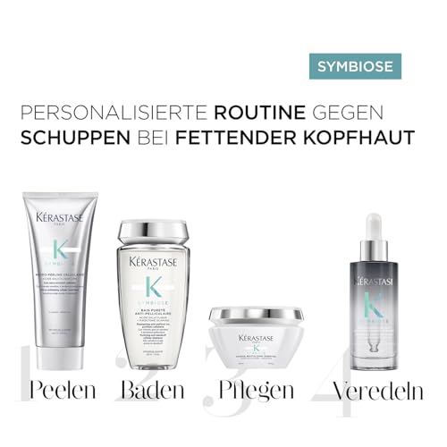 Foto von Kérastase Symbiose, Beruhigendes Anti-Schuppen Shampoo, Für fettige und empfindliche Kopfhaut, Ohne Sulfate und Silikone, Bain Pureté Anti Pelliculare, 250 ml