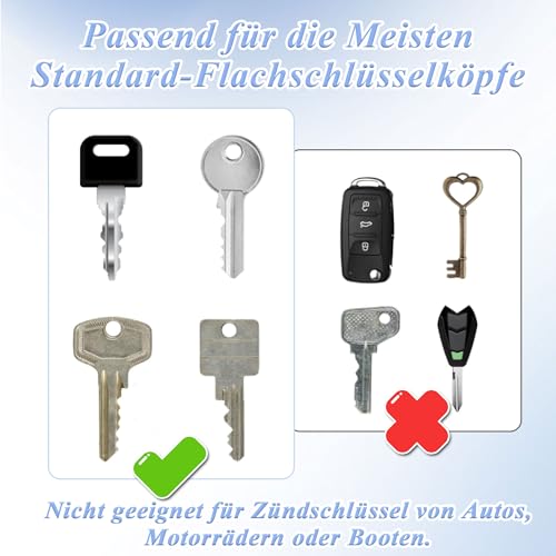 NISENTIA Schlüsselkappen, 24 Stück Schlüssel Markierung Schlüsselkappen Eckig Rund Schlüsselmarkierung Bunt Schlüsselkappe Schlüsselmarkierer Schlüsselschutz Schlüsselkennringe (4 Farben)