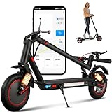 Tysqum Trottinette Électrique Adulte Pliable 350W, 25 km/h, Autonomie 30 km, Pneus Pleins 10
