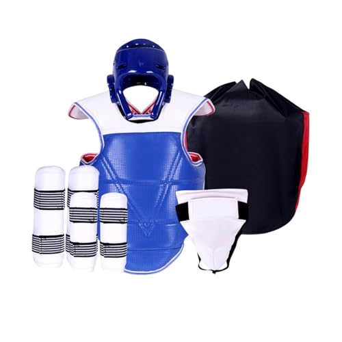 Baoblaze Ensemble d'équipement de Protection de Taekwondo 5 pièces pour Adultes et Enfants, équipement de Protection complète pour karaté, Arts Martiaux, S