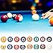 Haosie 16PCS Mini Billiard Balls Set, 2.5cm/0.98inch Mini Pool Ball Set, Resin Children Billiard Ball, for Recreation Games (Not Suitable for Adults)