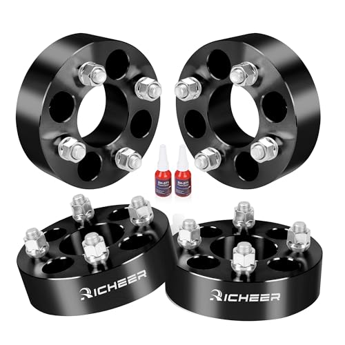 Richeer 4x4 Wheel Spacers for EZ GO EZGO Club Car Golf Carts and ATV Vehicles 4 PCS 1.5 inch 4x101.6mm Wheel Spacers with 1/2 x20 Studs & 62mm Center Bore