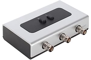 NETmate BNC Switch 2:1 Manual Switch BOX Composite Audio NM-BS21- Black