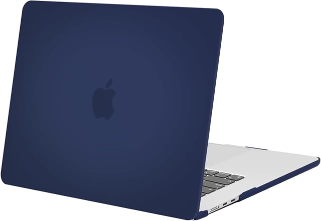 MOSISO Compatible with MacBook Air 15 inch Case 2023 Release A2941 M2 Chip with Liquid Retina Display & Touch ID, Protective Plastic Hard Shell Case Cover, Navy Blue