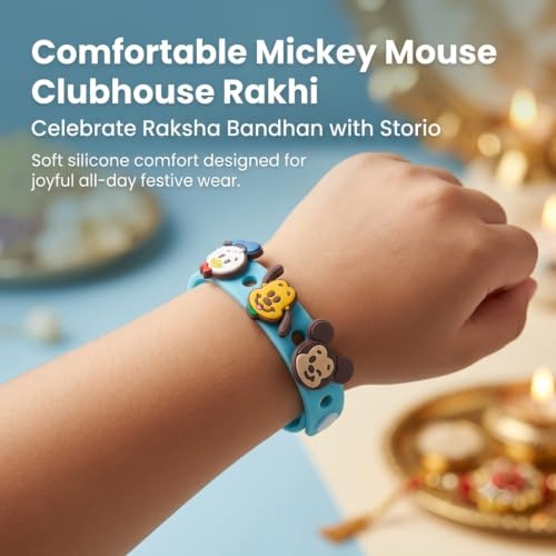 Image of Disney Mickey Mouse Clubhouse DIY Charms Rakhi | Mix and Match Charms | Rakhi for Boys and Girls, Bhaiya, Bhai | Raksha Bandhan Gift