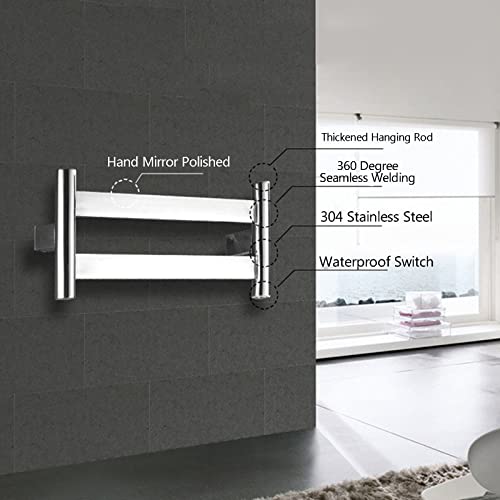 Sèche-serviettes électrique intelligent acier inoxydable thermostat intégré petit format - 4