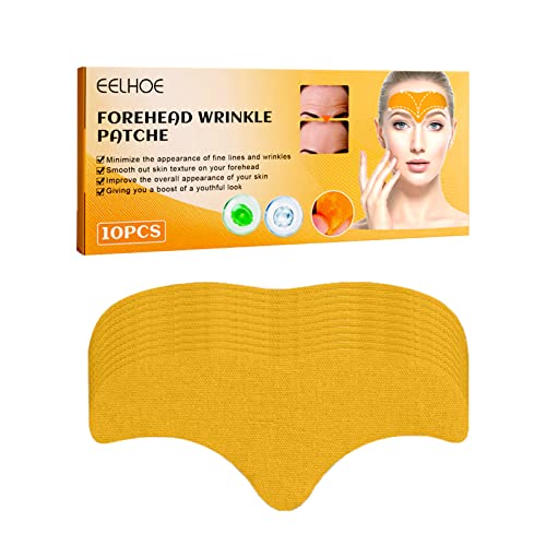 10pcs Stirnfaltenpflaster, Forehead Wrinkle Patches, Anti-Falten-Patches, Anti Aging Gesichts Anti-Falten-Patches, Anti-Falten-Stirnmaske, Faltenentferner Stirnaufkleber für Frauen