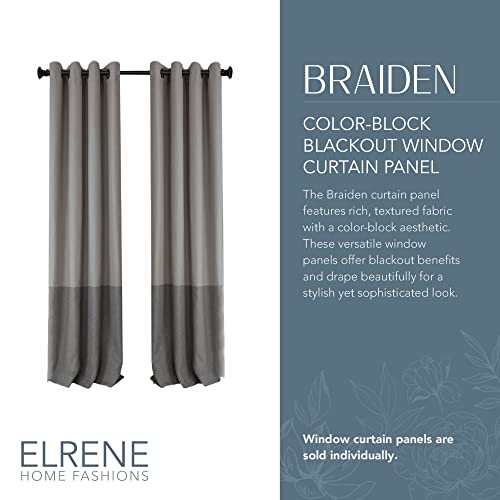 Elrene Home Fashions 26865874716 Room Darkening Grommet Window Curtain Drape Panel, 52" x 95", Gray, 52"x95" - Image 2