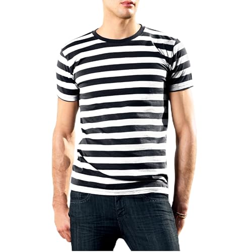 VERSATILMENTE COMBINABILE - La maglietta a maniche corte di ispirazione marittima (Shortsleeve) è un basic indispensabile in ogni guardaroba. Che sia come maglietta da tempo libero, per le vacanze o come outfit casual per la vita quotidiana, si può combinare in molti modi e si abbina sia con jeans che con gonne.