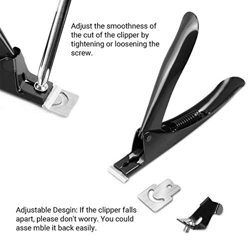 TECTIKO Nagelknipser Maniküre Tip Cutter Schneider für Kunstnägel Gelnägel Fingernägel Falsche Nägel (Schwarz) – Bild 4