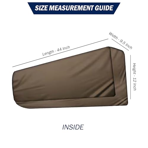 Image of Solid Split AC Cover for 1.5 Ton Indoor - Dustproof & Water Resistant Protection (Beige)
