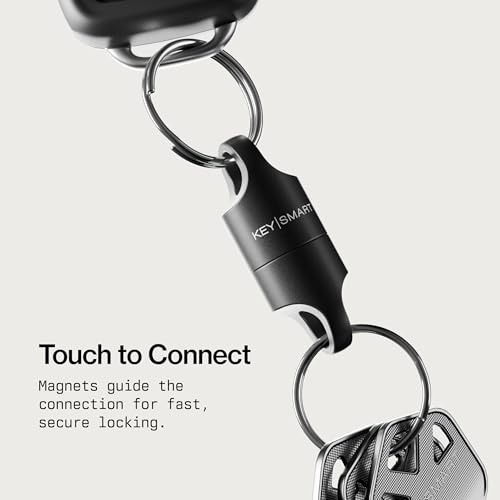 Image of KeySmart MagConnect Magnetic Key Holder for Purse, Key Chains for Car Keys - Detachable Key Ring Quick Release Keychain