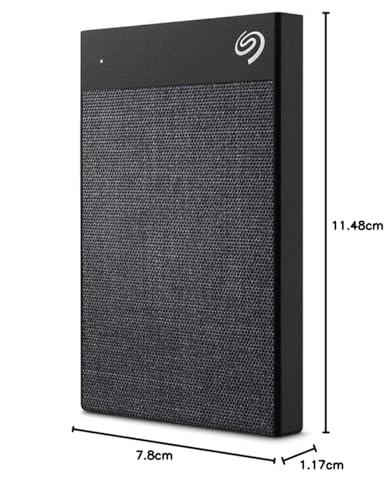 Image of Seagate Ultra Touch 1 TB External HDD USB-C USB 3.0, 6-Month Mylio Create & Dropbox Backup Plan and 3-Year Rescue Services - Black (STHH1000400)