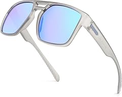 F05-sports Sunglasses-grey Frame/Blue Lens