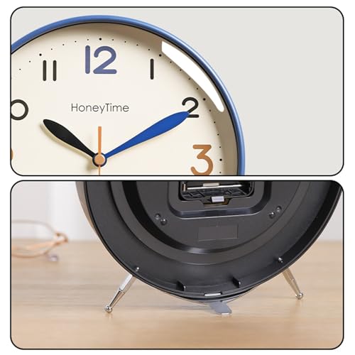 Horloge de table silencieuse quartz blanche pour intérieur zen - 7