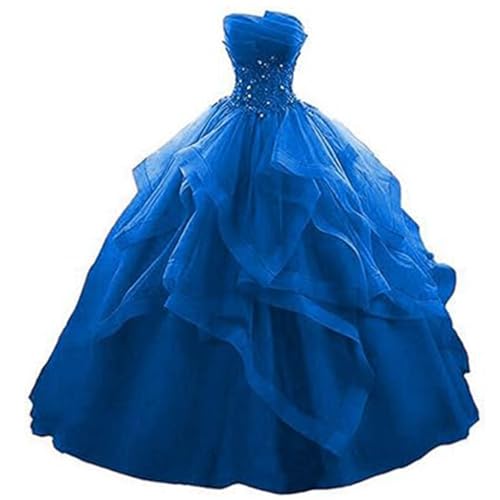 blue dress Quinceanera Dress Strapless Lace Up Party Prom off The shoulder Formal Ball Gown Classic Lace Princess