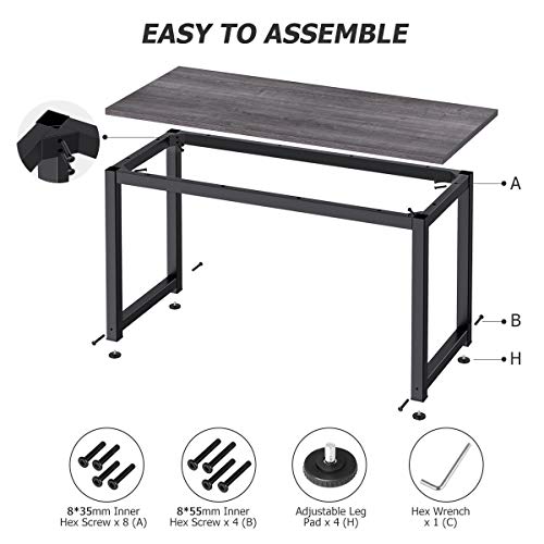 image for Homemaxs Computer Desk, 47-inch Spacious Computer Table for Home Offic