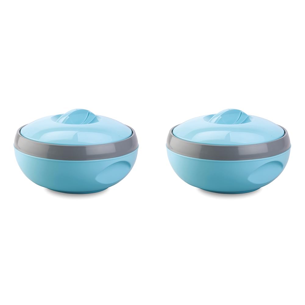 ASIAN Venus Inner Steel Casserole, 2500 ml, Blue|PU Insulated| BPA Free | Odour Proof| Food Grade | Easy to Carry | Easy to Store | Ideal for Chapatti | Roti | Serving Casserole (Pack of 2)