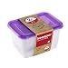 Produktbild keeeper Frischhaltedosenset 2-teilig, 2 x 2 l, 20,5 x 15,5 x 10,5 cm, Fredo Fresh, Lila Transparent