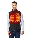 ORORO Men's Heated Golf Vest with Zip-off Sleeves, Heated Golf Jacket with USB-C Rechargeable Battery (Black, XL)