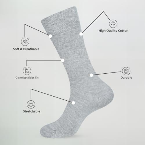 Image of BALENZIA Mens Dress Socks| Trouser Breathable Business Professional Formal Wear | Everyday Sock | Solid Colors