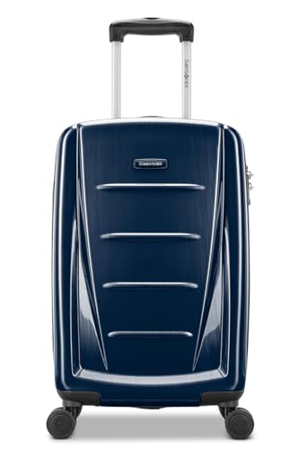 Image of Samsonite Winfield 2 Hardside Luggage with Spinner Wheels, Brown, One Size, Winfield 2 Hardside Luggage With Spinner Wheels, Navy, 2 Pc Set (S +M) / (57 + 68 cm) / (20 + 24 inch), Modern