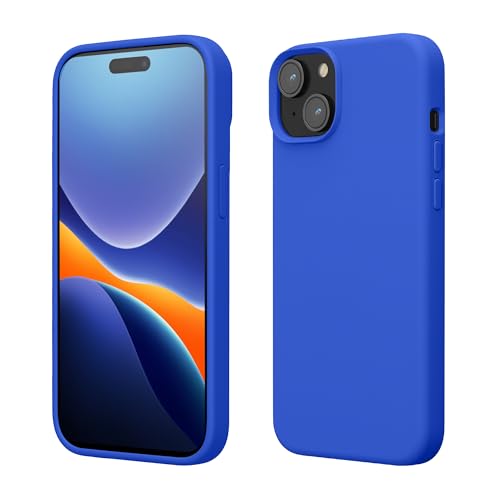kwmobile Case Compatible with iPhone 15 Case - Slim Soft TPU Silicone Cover - Baltic Blue