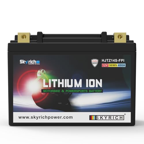 Skyrich HJTZ14S-FPI Lithium Motorcycle LiFePO4 Battery,12V