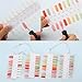 6 Sets 216 Tips Double Layer Nail Color Display Cards Plastic Nail Polish Sample Display with Chain for Nail Design Practice Training and Salon Use